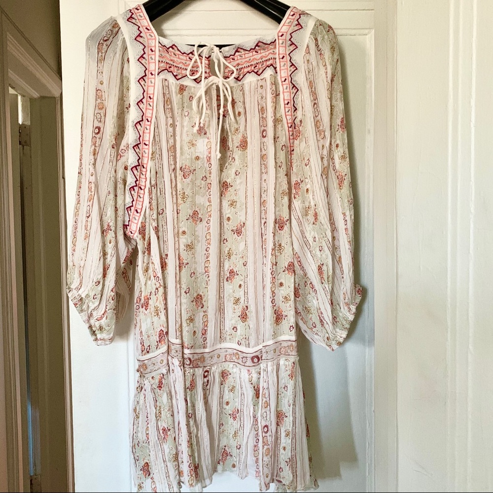 NWT FREE PEOPLE🎇DropWaist Embellished Mini Dress - Picture 5 of 8